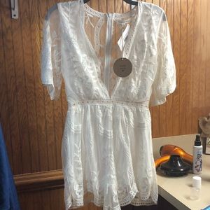 White Lace Romper
